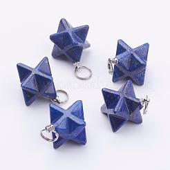 Natural Lapis Lazuli Pendants&nbsp;G-E398-01A