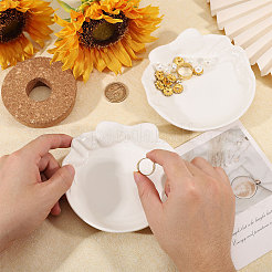 2Pcs Bowknot Porcelain Jewelry Storage Display Trays for Rings&nbsp;AJEW-GL0003-48B