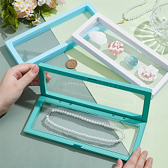 6Pcs 3 Colors Transparent Thin Film Suspension Plastic Jewelry Display Boxes&nbsp;CON-NB0002-43