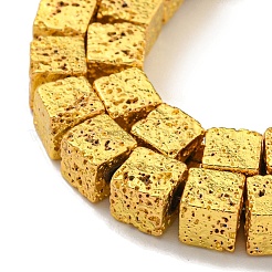 Electroplated Natural Lava Rock Beads Strands&nbsp;G-E602-03C-B