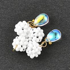 Glass Seed Beaded & Glass Pendants&nbsp;PALLOY-MZ01369