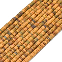 Natural Yellow Ocean Jasper Beads Strands&nbsp;G-P575-B32-4x1mm