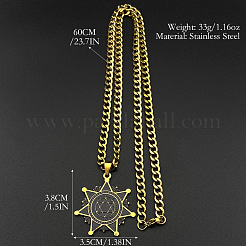 304 Stainless Steel Enamel Black Star Pendant Necklaces for Men&nbsp;WGCD56C-02