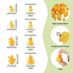 24Pcs 4 Styles Opaque Resin Pendants&nbsp;FIND-TA0009-53