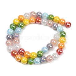 Electroplate Glass Beads Strands&nbsp;EGLA-D300-10-8mm