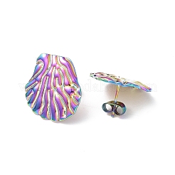 Ion Plating(IP) 304 Stainless Steel Stud Earring for Women&nbsp;EJEW-I285-18MC