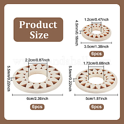 18Pcs 3 Styles Wooden Crystal Sphere Display Stands&nbsp;WOOD-UN0001-19