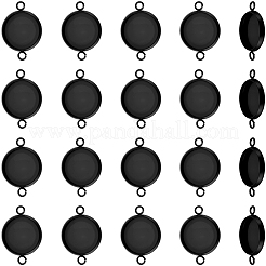 40Pcs Stainless Steel Cabochon Connector Settings&nbsp;STAS-BBC0006-78B