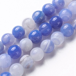 Natural Banded Agate Beads Strands&nbsp;G-P434-09A-B