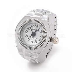201 Stainless Steel Stretch Watchband Finger Ring Watches&nbsp;WACH-G018-03P-01