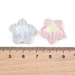 Printed Transparent Resin & Glitter Powder Cabochons&nbsp;RE-CBA9CE8-05
