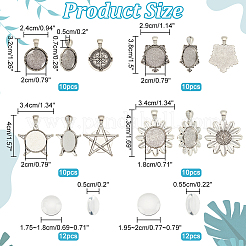 DIY Blank Dome Geometry Pendant Making Kit&nbsp;DIY-NB0007-92