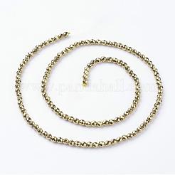 Non-Magnetic Synthetic Hematite Beads Strands&nbsp;G-G092-3mm-1