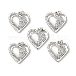 Brass Micro Pave Cubic Zirconia Pendants&nbsp;KK-E068-VB171