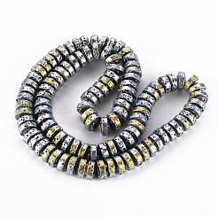 Electroplated Natural Lava Rock Beads Strands&nbsp;G-T114-69H