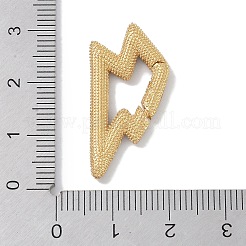 Rack Plating Brass Micro Pave Cubic Zirconia Twister Clasps&nbsp;KK-NH0002-15G-02