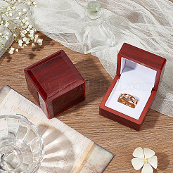 Square Wooden One Championship Ring Display Box&nbsp;CON-WH0095-71A