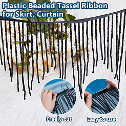 1.8 Yards Glass Beads Fringe Tassel Lace Trim Ribbon&nbsp;OCOR-OC0001-70A