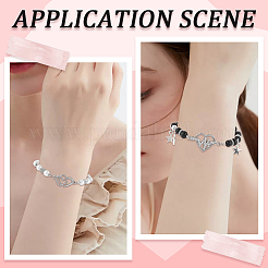 40Pcs 4 Styles Heart Theme Alloy Rhinestone & Cubic Zirconia Connector Charms&nbsp;RB-SC0001-11