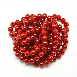 Baking Paint Crackle Glass Beads Strands&nbsp;X-DGLA-Q023-6mm-YS31