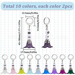 Flower Acrylic Pendant Locking Stitch Markers&nbsp;HJEW-SC00067