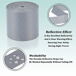 10M Polyester Fiber Reflective Tape&nbsp;AJEW-GF0013-40B