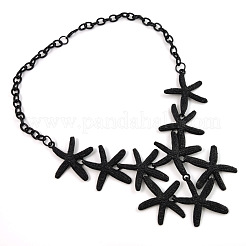 Starfish Alloy Statement Bib Necklaces&nbsp;FS-WG21AED-01