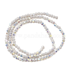 AB Color Plated Opaque Glass Beads Strands&nbsp;GLAA-G127-02H