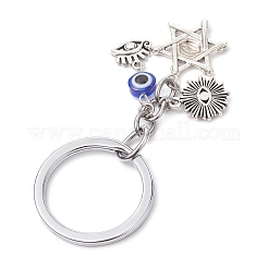 Resin & Tibetan Style Alloy Keychains&nbsp;KEYC-JKC00780-01
