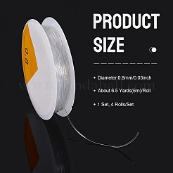 4 Rolls Round Crystal Elastic Stretch Thread&nbsp;EW-TA0001-10B