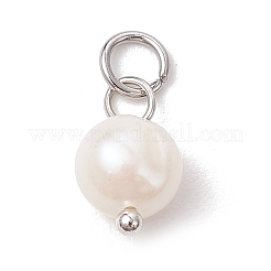 Natural Cultured Freshwater Pearl Two Sides Polished Charms&nbsp;PALLOY-JF04036-03