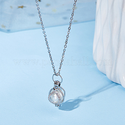 1Pc Rhodium Plated Sterling Silver Bead Cage Pendants&nbsp;STER-HS0001-18