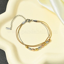 304 Stainless Steel Multi-strand Bracelets&nbsp;BJEW-G733-02G