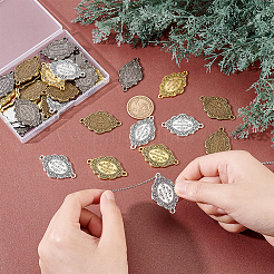 40Pcs 4 Colors Alloy Connector Charms&nbsp;DIY-FG0004-24