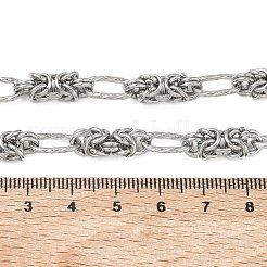 6MM 304 Stainless Steel Textured Byzantine Chain Necklaces for Women&nbsp;NJEW-G201-06P