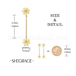 Stainless Steel Dangle Stud Earrings&nbsp;JE685B