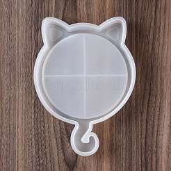 DIY Cat's Head Display Tray Silhouette Silicone Molds&nbsp;DIY-G058-D02