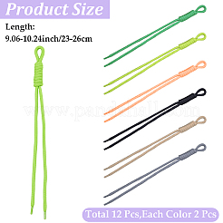 12Pcs 6 Colors Nylon Rope Pendant Decorations&nbsp;HJEW-CP0001-47C