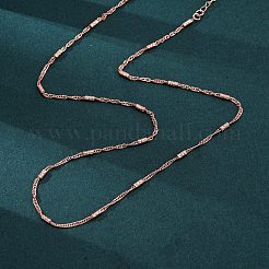 Brass Singapore Chains Necklaces for Women&nbsp;NJEW-D302-04RG