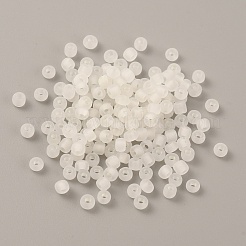 100G Luminous Frosted Glass Beads&nbsp;FGLA-WH0003-01J