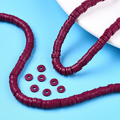 Handmade Polymer Clay Beads Strands&nbsp;CLAY-R089-6mm-173