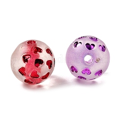 Spray Painted Transparent Acrylic Beads&nbsp;OACR-H054-01