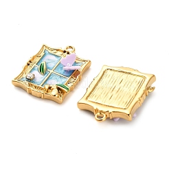 304 Stainless Steel Enamel & Rhinestone Pendants&nbsp;STAS-B084-02G-02