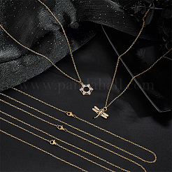 PVD Vacuum Plating 304 Stainless Steel Cable Chain Necklaces&nbsp;NJEW-UN0001-45G