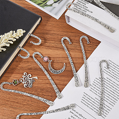 12Pcs Tibetan Style Alloy Bookmark Findings with Hole&nbsp;PALLOY-SC0004-31