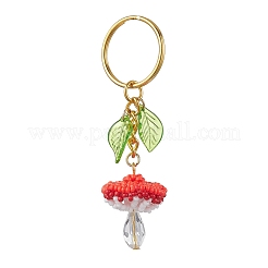 Glass Seed & Glass & Transparent Acrylic Keychains&nbsp;KEYC-MZ00046