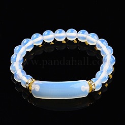 Synthetic Opalite Beads Stretch Bracelets&nbsp;BJEW-T022-04B