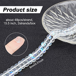 2 Strands Synthetic Moonstone Beads Strands&nbsp;G-GO0001-25B