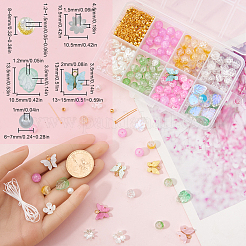 DIY Butterfly Flower Round Bracelets Jewelry Making Kit&nbsp;DIY-SC0025-92