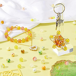 24 Color Imitation Pearl & Crackle & Transparent & Opaque Glass Beads&nbsp;GLAA-PH0002-89A